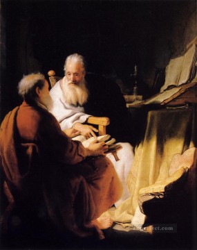  Rembrandt Pintura Art%C3%ADstica - Dos viejos disputando a Rembrandt